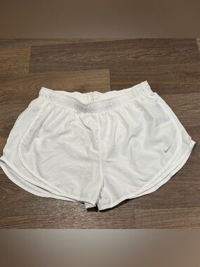Nike White Dri-FIT Lined Athletic Shorts